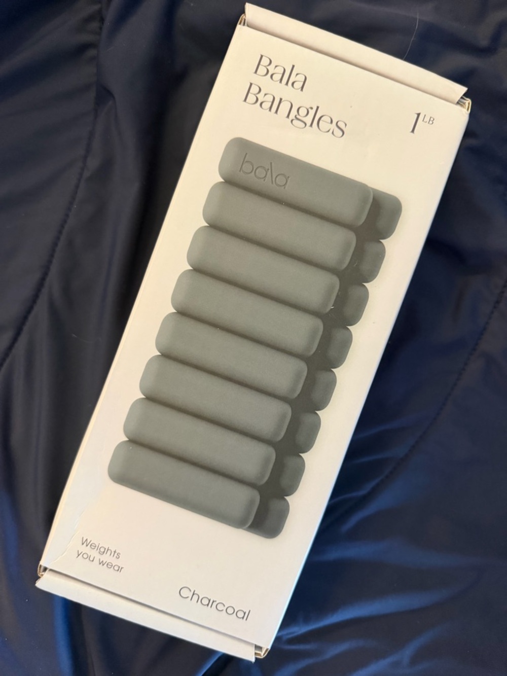 1lb Bala Bangles Weights in Charcoal Black